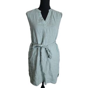 knee length dresses for ladies Linen Midi Dress – Slo Collective main image 1